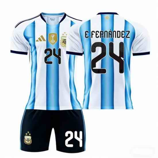 2026 FIFA World Cup Argentina Soccer Home Jersey #24 Enzo Fernandez
